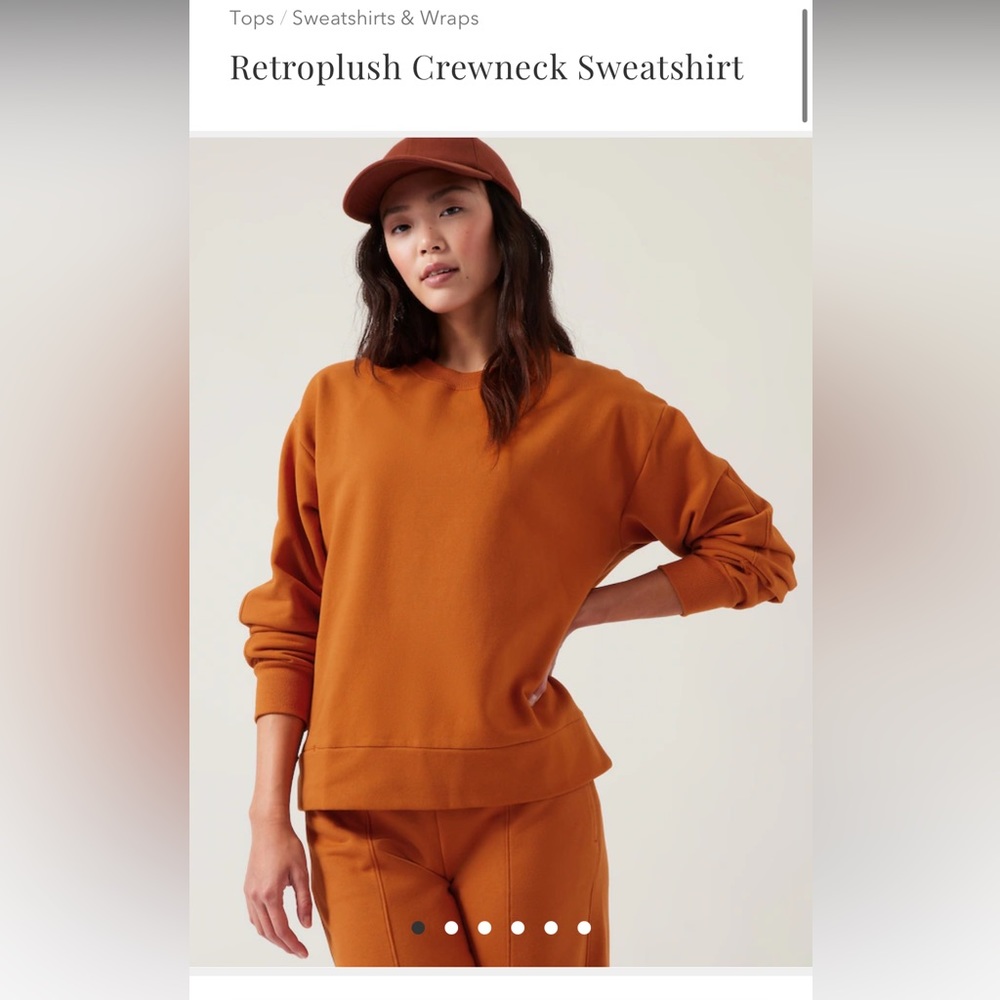 Athleta Retroplush Crewneck Sweatshirt size xxs